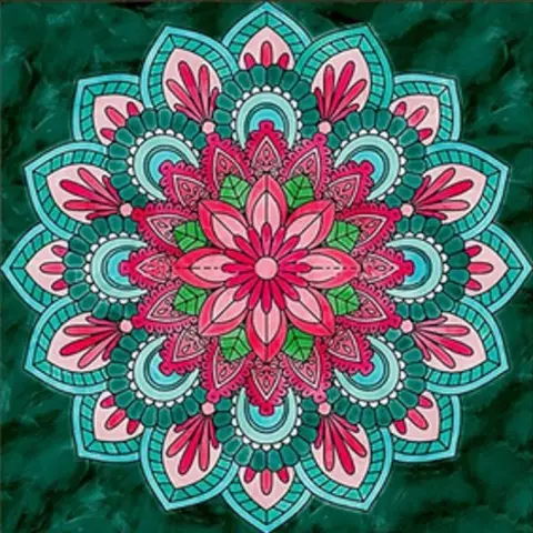 Алмазна мозаїка "Барвиста мандала" ME13814 30х30 см