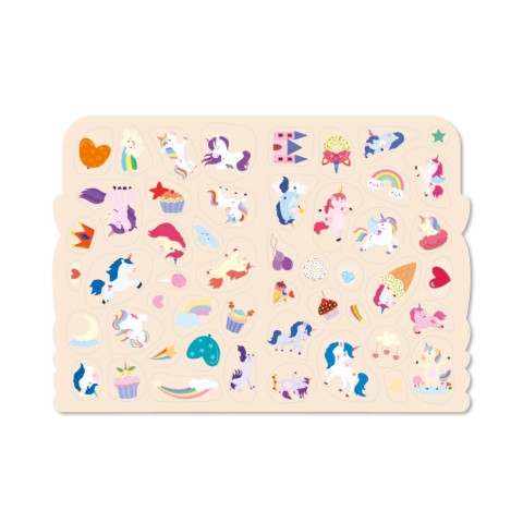 Дитяча розвиваюча розмальовка "Єдинороги" РМ-74-04, 50 стікерів