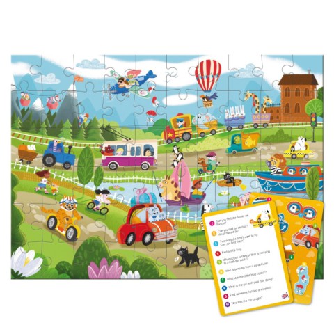 Дитячий віммельпазл "Диво-транспорт" DoDo Toys 300660, 60 елементів