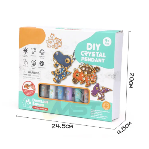 Набір для творчості "Dino" 9045E, брелоки, розмальовка, намистини, фарба