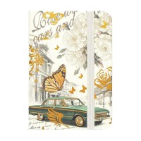 Блокнот А6 на резинці 5702-2 тверда обкладинка, лінія 14х9 см 80 аркушів