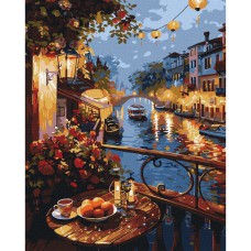 Картина за номерами "Вечір набережної" ©art_selena_ua KHO6438, 40х50 см