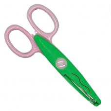 Ножиці дитячі "Craft" 1606A (Green-Pink) з фігурним лезом