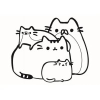 Картина-трафарет для розфарбовування піском "Котяча сім'я" Т-а5191 А5