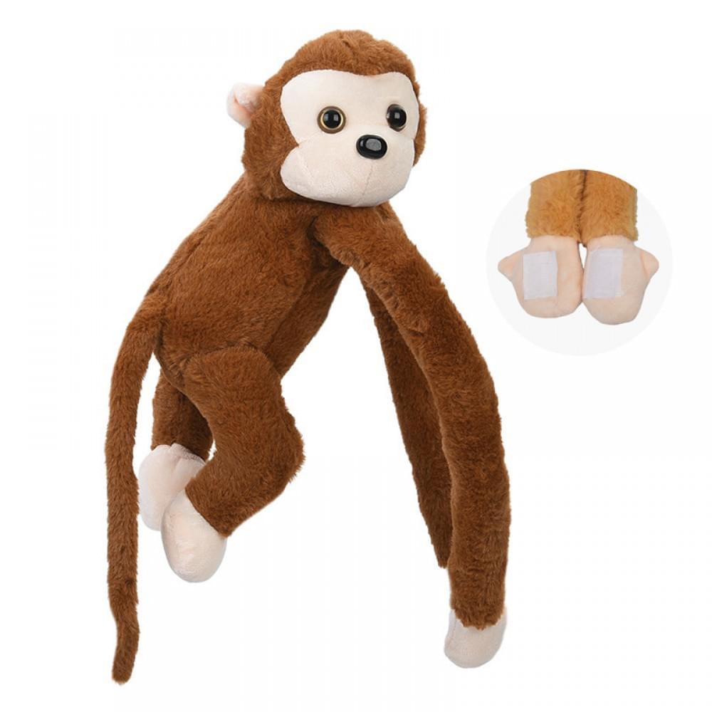 М'яка іграшка Мавпа YG0283 з липучками на двох лапках Коричневий