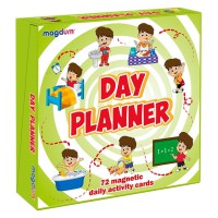 Дитячий розвиваючий набір магнітів "Розпорядок дня" ML4032-03, 72 магнітні фігурки