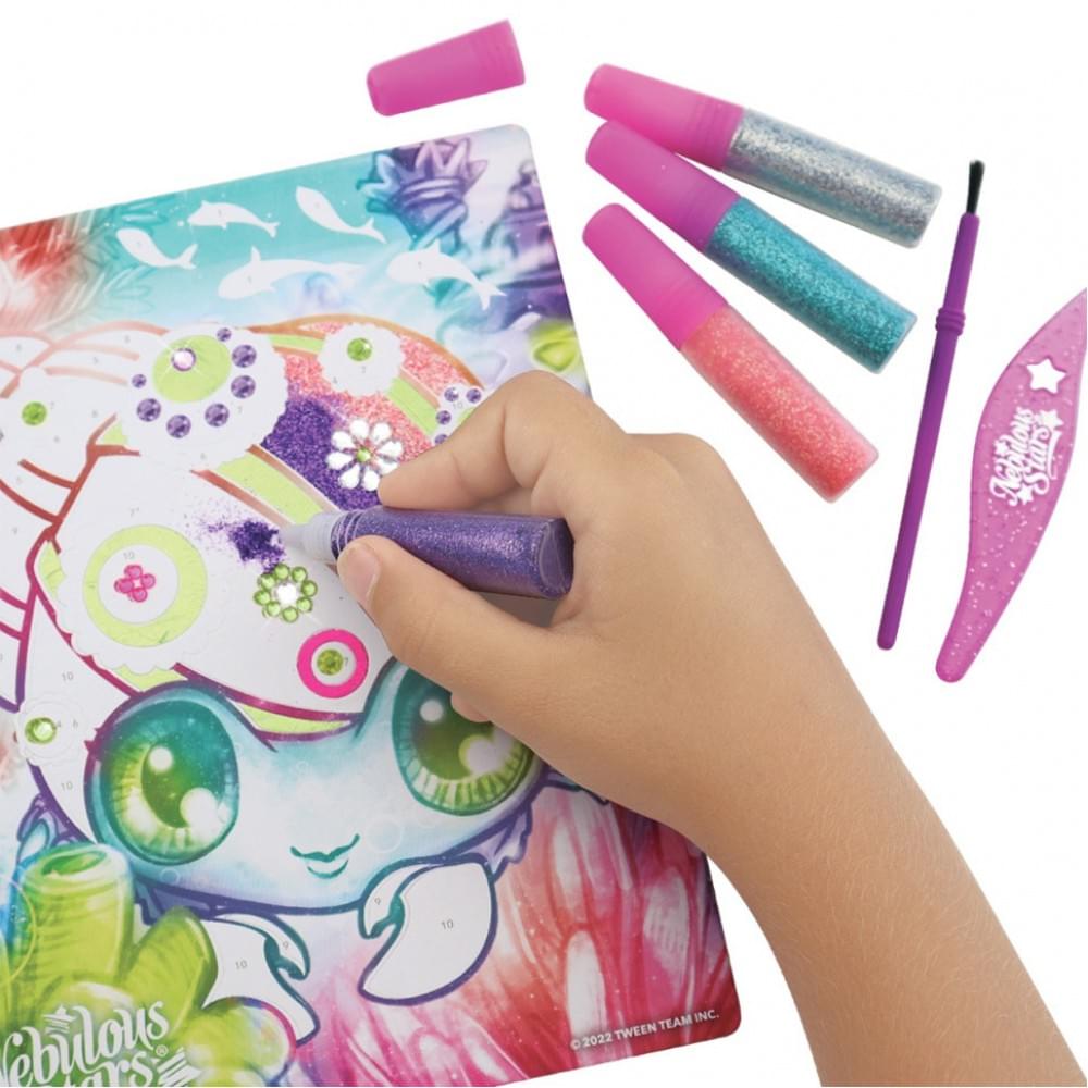 Набір для творчості Зоряні блискітки та фольга Nebulous Stars 11011, 3 шаблони