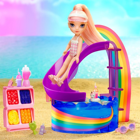 Дитячий ігровий набір із лялькою серії "Littles" - Щасливе свято в басейні Rainbow High 522249