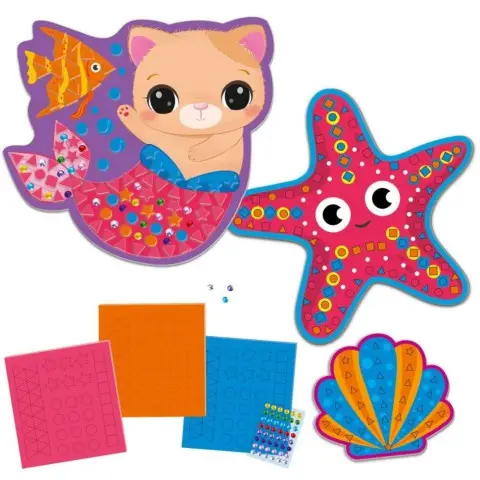 Набір для творчості "Історія русалоньки" VT4511-21 з м'якою мозаїкою та стразами