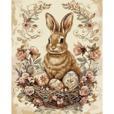 Картина за номерами "Великодній кролик 2" ©art_selena_ua KHO5183, 40х50см