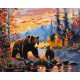 Картина за номерами "Ведмежа сім'я" KHO6650, 40х50 см