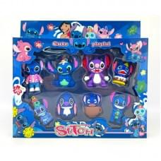 Набір колекційних фігурок "Ліло і Стіч" 9527-3A силікон, 8 шт