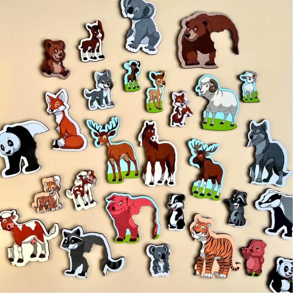 Дерев'яний пазл "Мама і малюк" Ubumblebees (ПСД033) PSD033 кольоровий