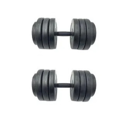 Гантелі складальні композитні в пластиковій оболонці Rock Pro 2 шт по 19 кг NE-PL-G-019-2