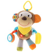 Брязкальце ВТ-Т-4626-1-6 підвіска тварина м'яка з прорізувачем 20 см Мавпа