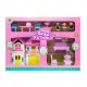 Ігровий набір Ляльковий будиночок Bambi WD-926-AB меблі та 3 фігурки Фіолетовий