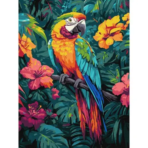 Картина за номерами "Тропічний птах" ©art_selena_ua KHO6675, 30х40 см