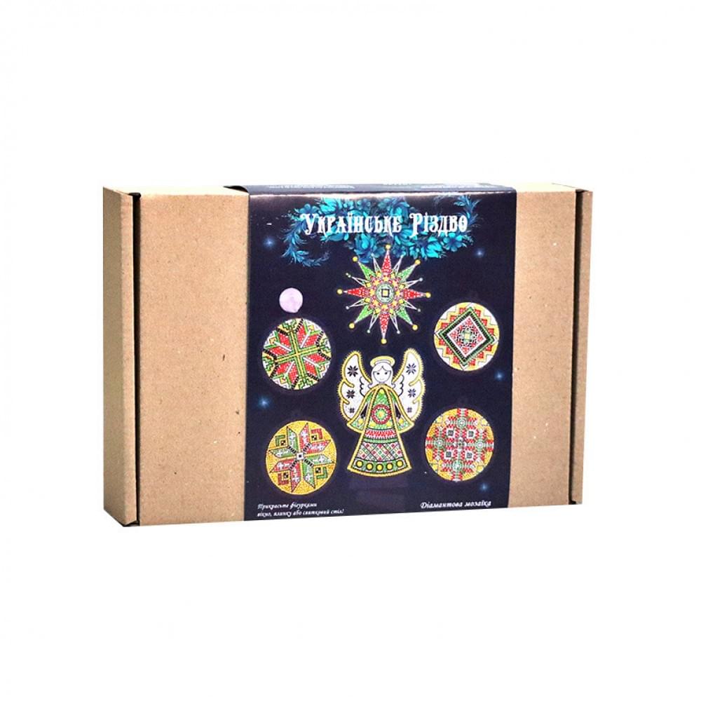 Набір зі стразами "Ukrainian Christmas" 187128, 6 фігур із пластику