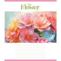 Зошит учнівський "Яскраві квіти" 018-540208L-1 у лінію, 18 аркушів (959054)