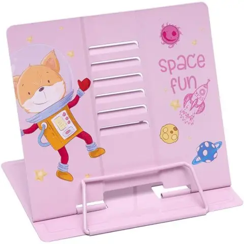 Підставка для книг "Space Fun" LTS-8207(Pink) металева