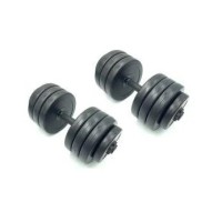 Гантелі складальні композитні в пластиковій оболонці Rock Pro 2 шт по 19 кг NE-PL-G-019-2