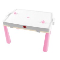 Дитячий стіл з накладкою для гри у аерохокей 04580/12 рожевий