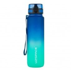Пляшка для води UZSPACE 3038(Blue-Green) 1000 мл, синьо-зелена