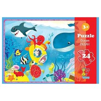 Пазл дитячий "Океан" FA02 плотний картон 24 елементи