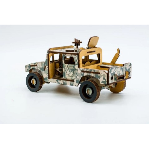 Дерев'яний 3D конструктор Хамер 65-00743, 65 деталей