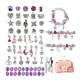 Набір для створення браслетів і підвісок B4343(Purple) із шармами