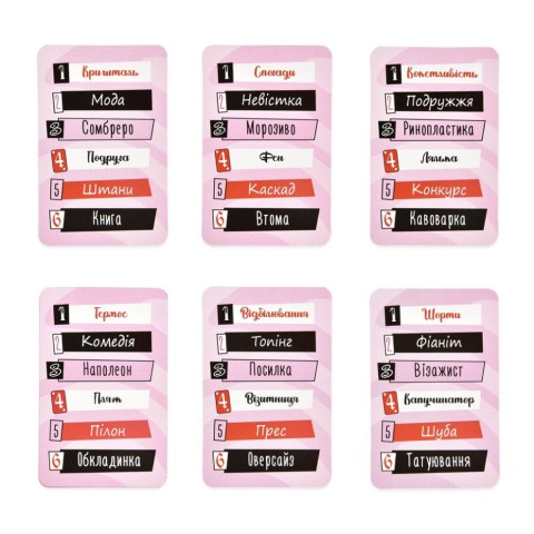 Карткова гра "Дівочі пояснення" 30542, 110 карток