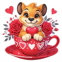 Алмазна мозаїка "Тигреня" ZAV1818-10, 18х18 см