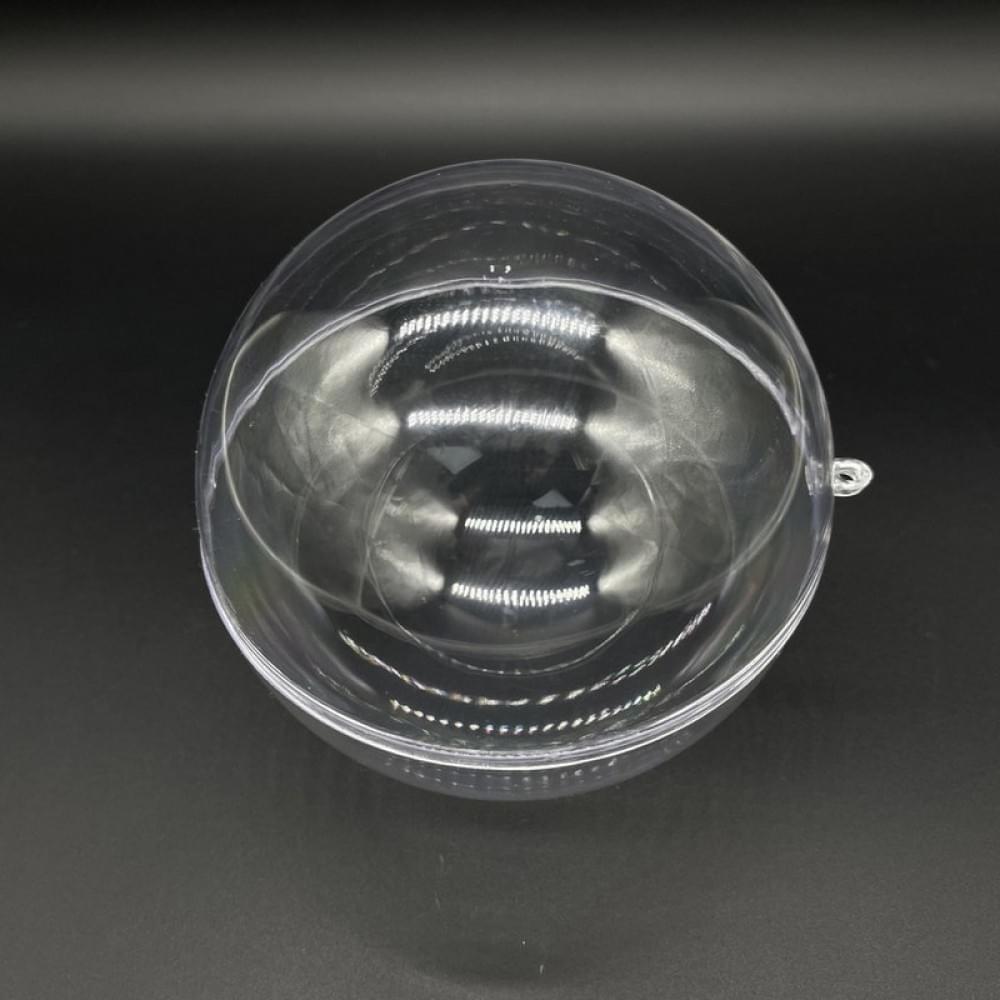 Акрилова заготовка "Новорічна куля" HJ-3 з петелькою, 120 мм