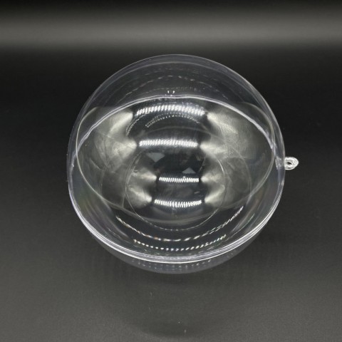 Акрилова заготовка "Новорічна куля" HJ-3 з петелькою, 120 мм