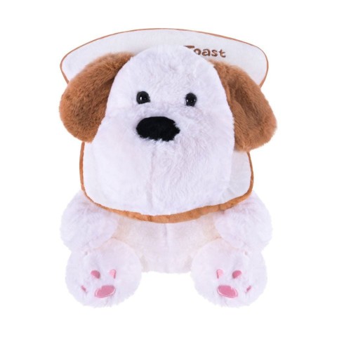 Дитяча м'яка іграшка "Песик" C46609 з тостом, розмір 24 см