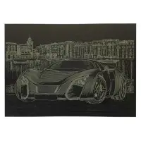 Гравюра А4 "Спорткар" ГрА4-4з эконом вариант в пакете 29,7х21 см
