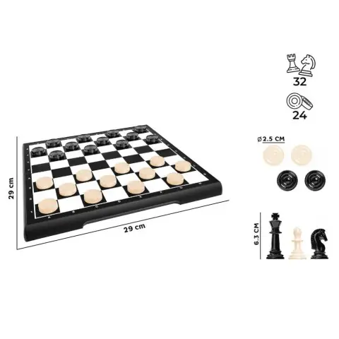Іграшка "Набір настільних ігор Шахи-Шашки ТехноК", арт. 9079TXK, 2 в 1