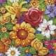 Алмазна мозаїка "Квіткова ніжність" BH028 неповна викладка 25х25 см