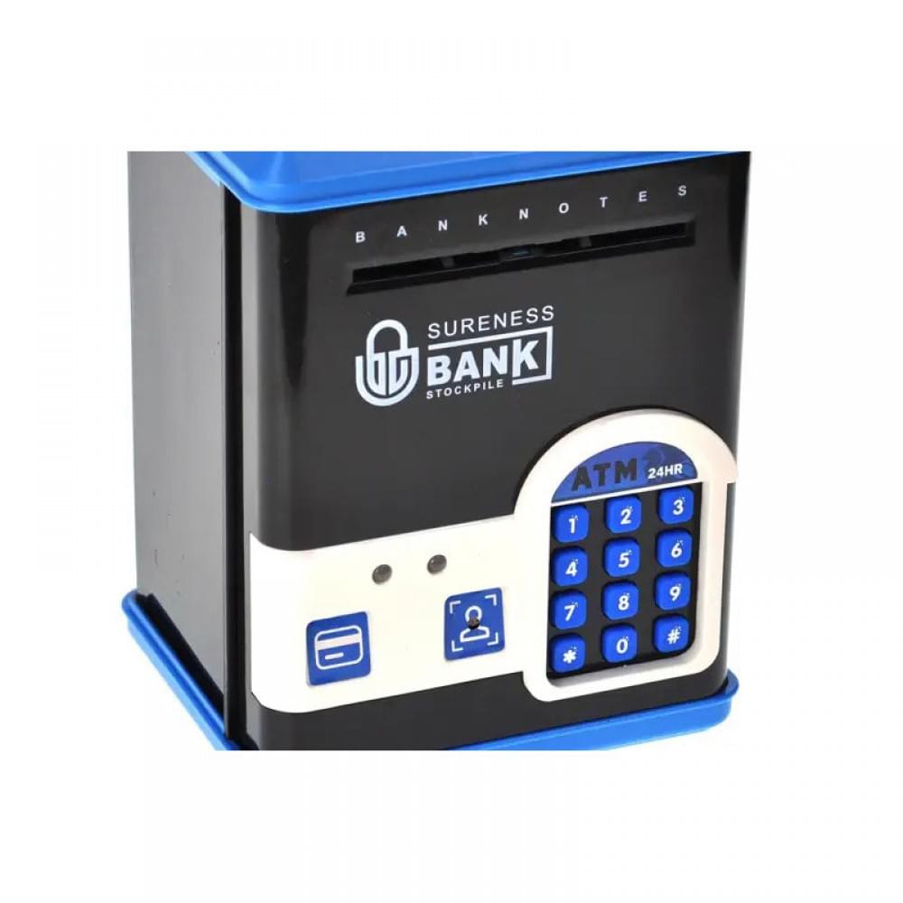 Дитяча скарбничка-сейф WF-3015H(Blue) музика, світло, пароль, імітація відбитка