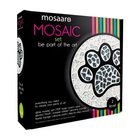 Набір для творчості скляна мозаїка "Чорна лапа" MA2031, 2 рівень