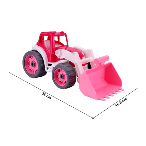 Дитяча іграшка Трактор 8195TXK з ковшем, рожевий