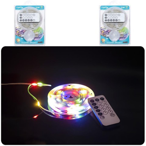 Гірлянда музична LED D-50X, USB 100L стрічка 10 метрів 8 різних мелодій, з пультом