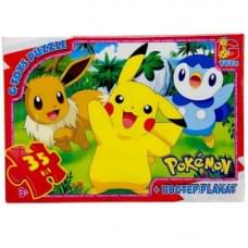 Дитячий пазл "Покемони" PM01 постер, 35 елементів