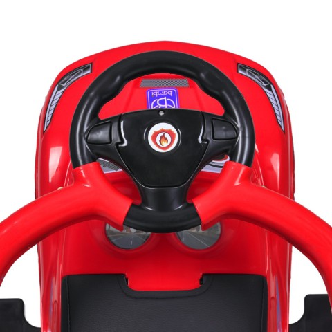 Дитяча каталка-толокар M 5763L-3 червоний, з батьківською ручкою