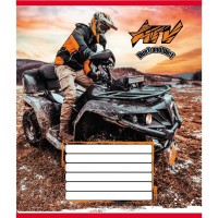 Зошит учнівський "Квадроцикли" 012-510232C-5 в косу лінію, 12 аркушів