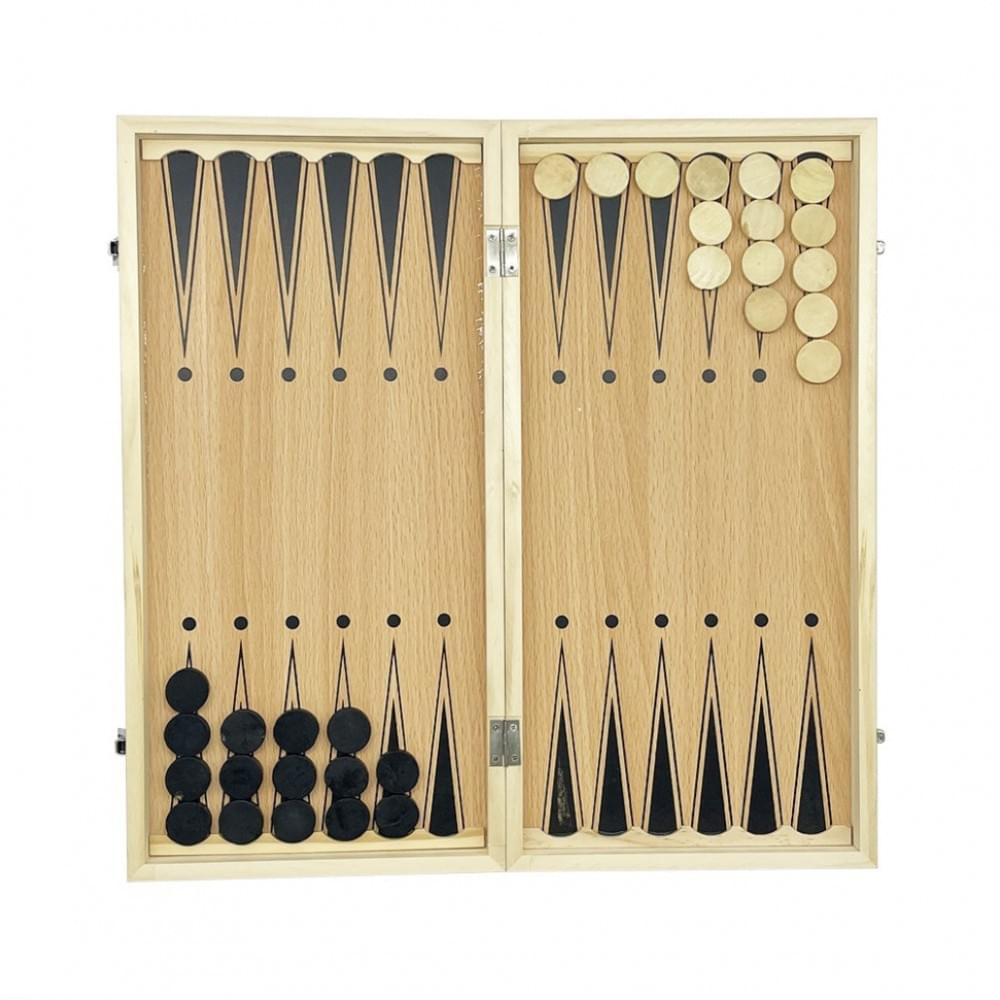 Набір настільних ігор "Шахи, нарди, шашки 3 в 1" Set1 NE-LG-11 ігрове поле 40х40 см