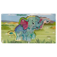 Дерев'яний пазл-вкладиш "Elephant" MD 1924-11, 9 елементів