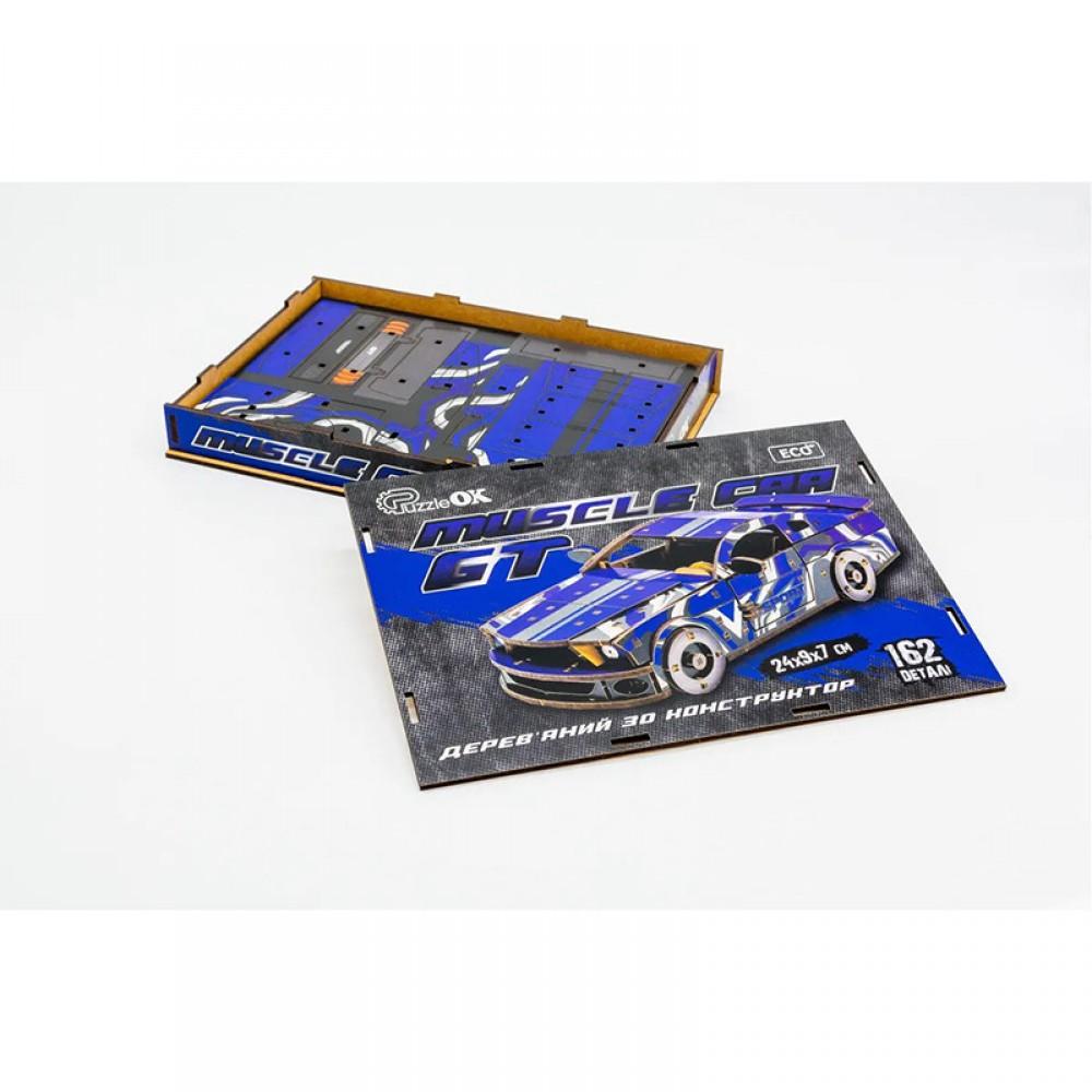 Дерев'яний 3D конструктор Mustang GT Puz-00642, 162 деталей