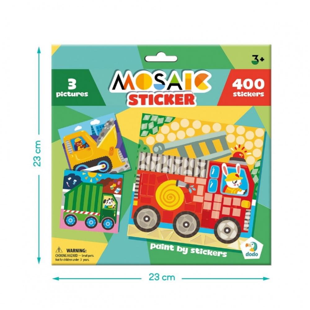 Дитячий набір для творчості мозаїка "Транспорт" 300899 зі стікерами