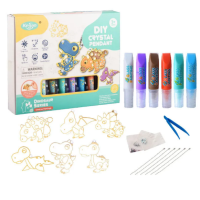 Набір для творчості "Dino" 9045E, брелоки, розмальовка, намистини, фарба